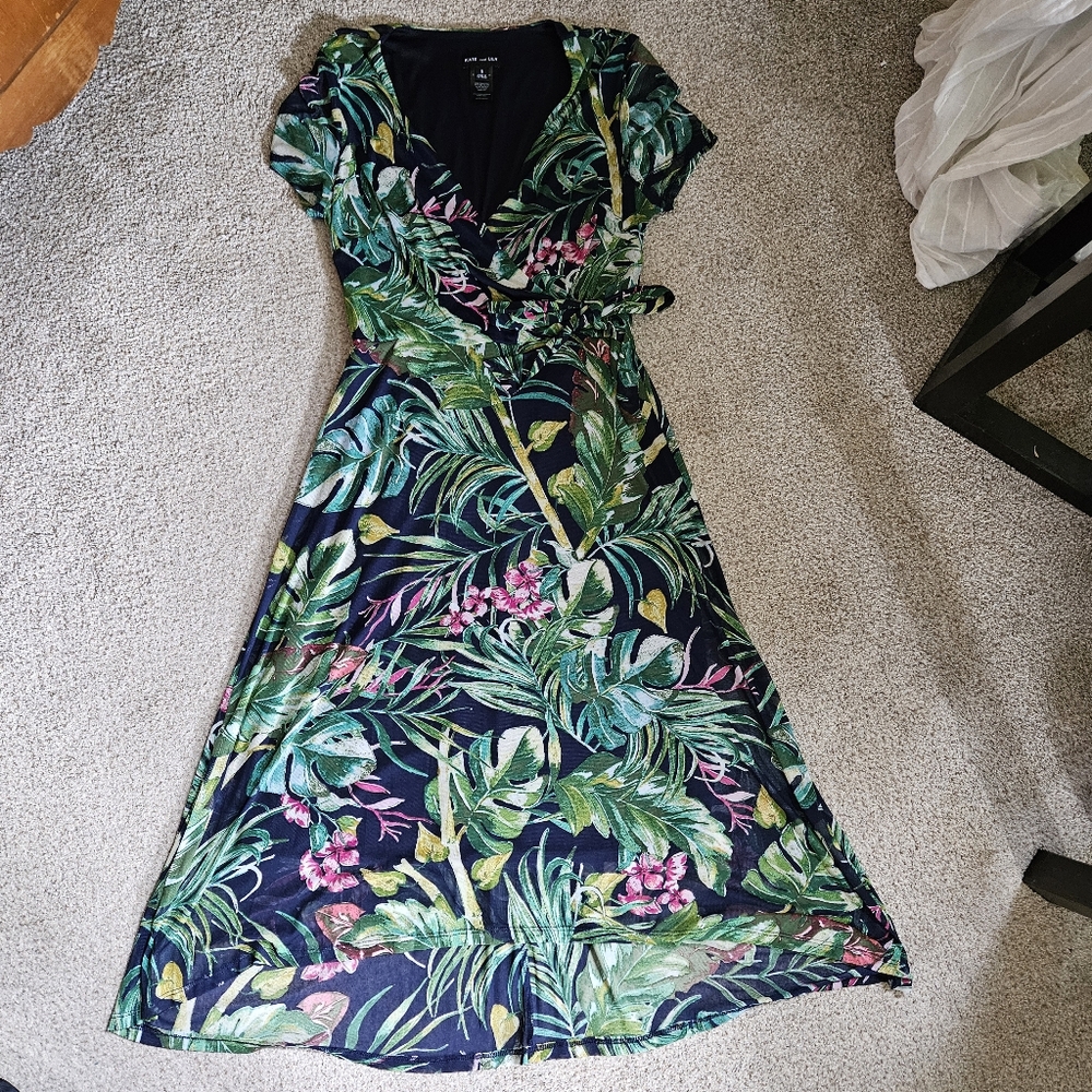 Kate and Lily Floral Faux Wrap Dress Size 6
